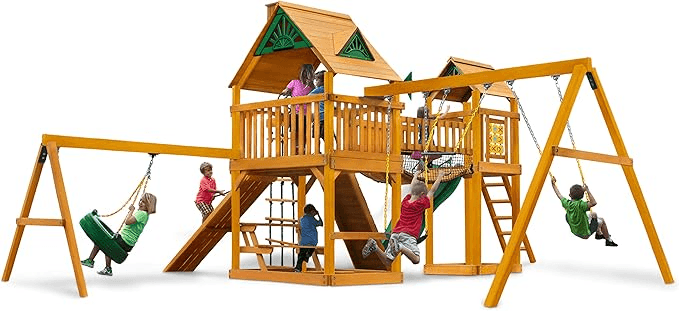 Peak Treehouse Wooden Swing Set - Image 3