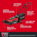 20-Inch 20V Cordless Battery Push Lawn Mower - view 2