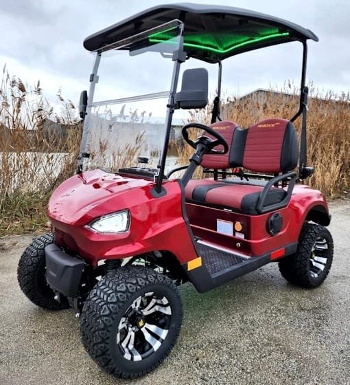 48V Electric Golf Cart 2 Seater Light Edition Utility Golf UTV – Light Edition – Red