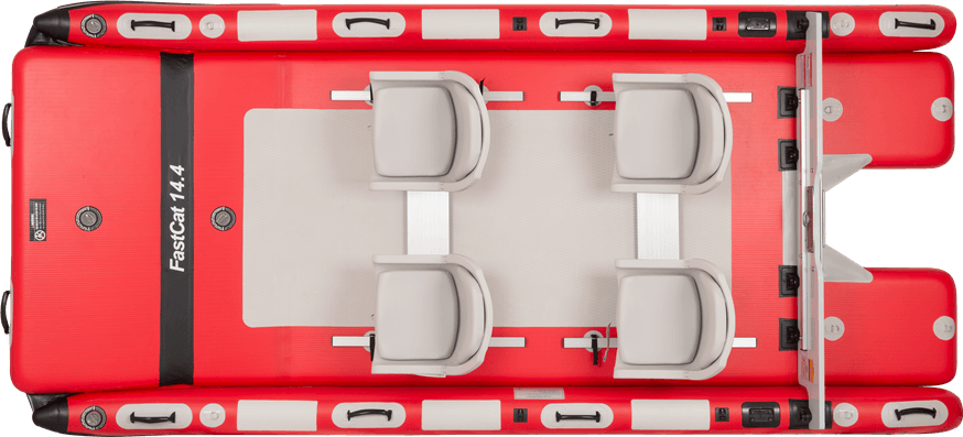 14′ Four-Person Inflatable Catamaran Boat - Image 3