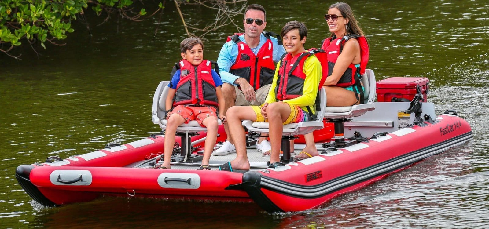 14′ Four-Person Inflatable Catamaran Boat - Image 4