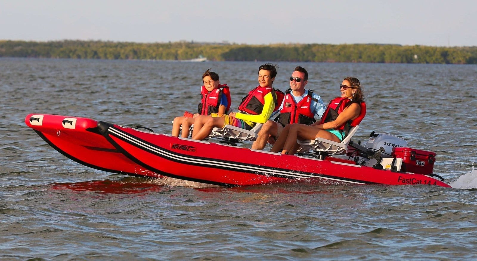 14′ Four-Person Inflatable Catamaran Boat - Image 7