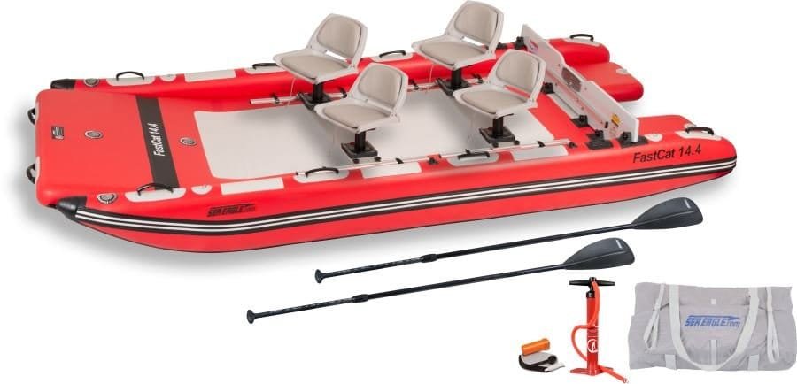 14′ Four-Person Inflatable Catamaran Boat - Image 12