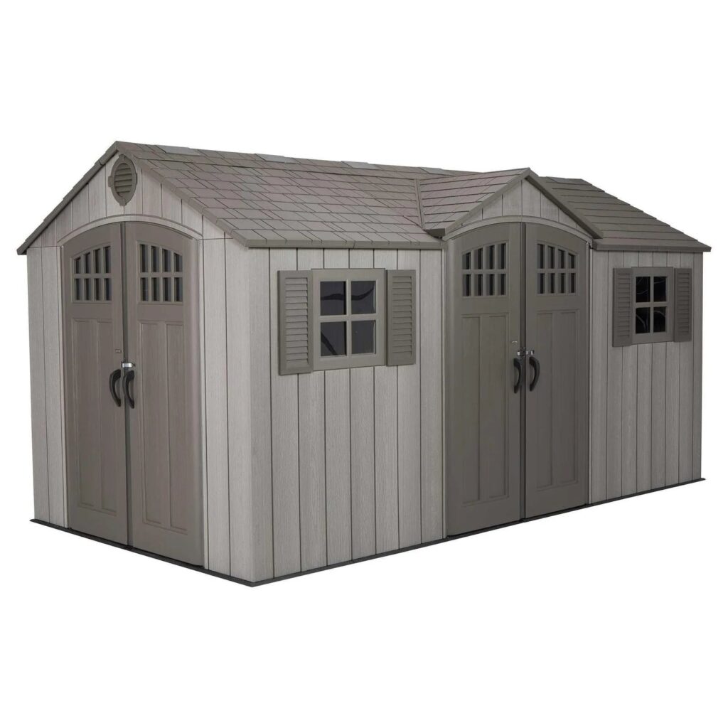 15′ × 8′ Resin Storage Shed with Steel-Reinforced Walls